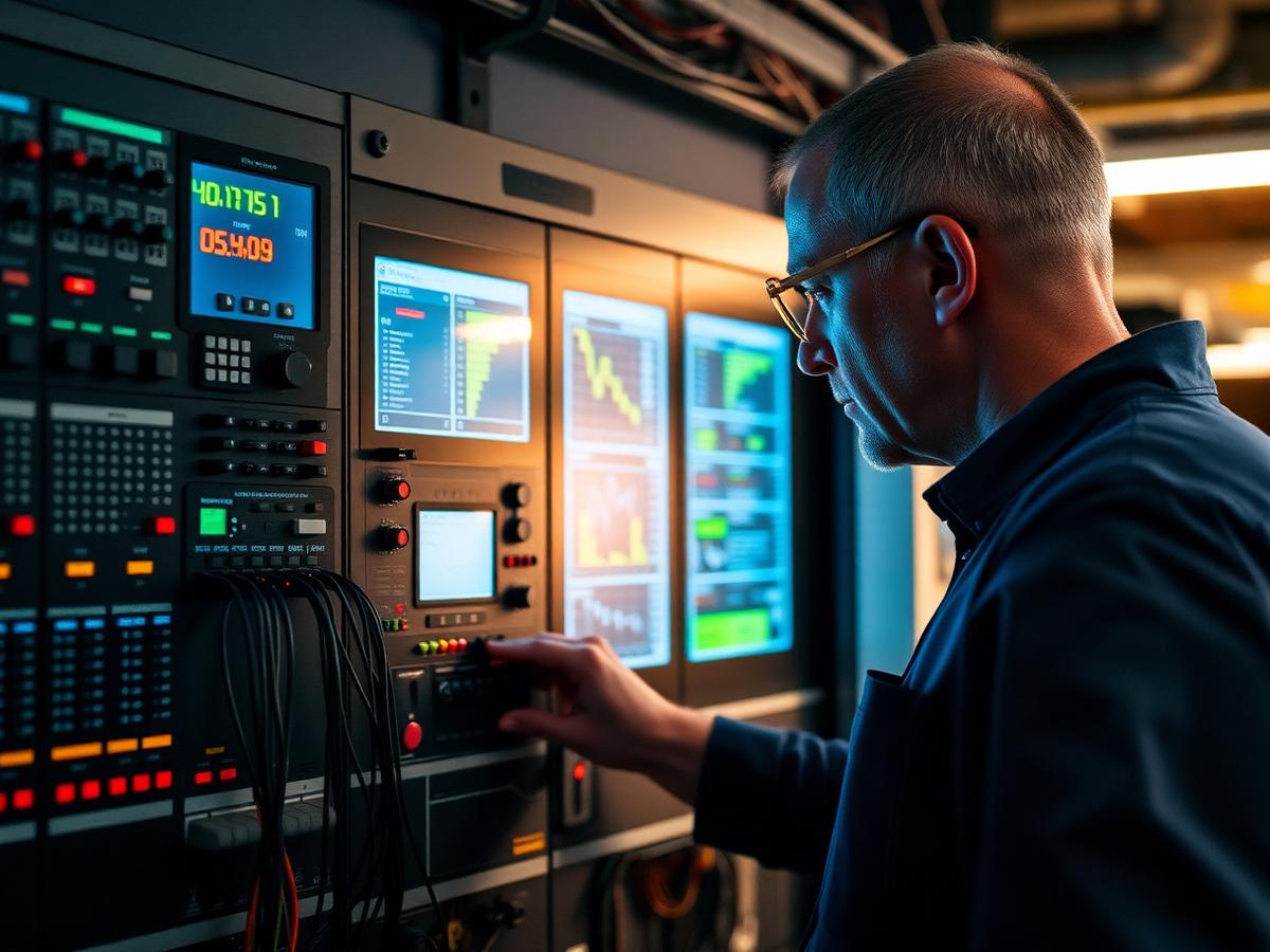 Engineer at control panel